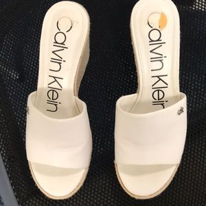 Calvin Klein Sandals Bandera White size 7